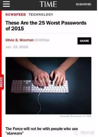 “最不安全密碼”排行榜出爐！快看看你的密碼上榜了嗎？