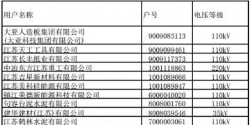 江蘇9、10月份電力集中競(jìng)價(jià)交易準(zhǔn)入名單