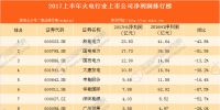 2017上半年火電行業(yè)上市公司凈利潤(rùn)排行榜