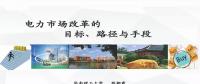 電力市場改革的目標(biāo)、路徑與手段