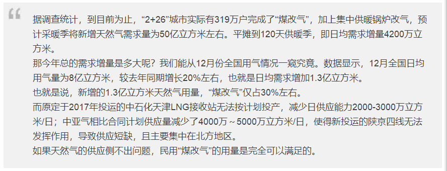 “氣荒”這口鍋，煤改氣不全背