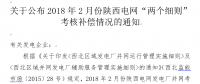 2月份陜西電網(wǎng)“兩個(gè)細(xì)則”考核補(bǔ)償情況：19家風(fēng)電場上網(wǎng)電量32905.01萬千瓦時(shí)