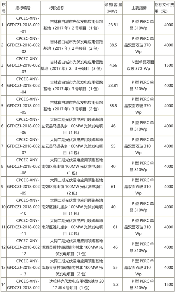 國家電投第二批光伏領(lǐng)跑者項目組件、逆變器招標(biāo)