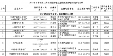 陜西省2018年下半年第二次電力直接交易:規(guī)模55.03億千瓦時(shí) 289家市場主體參與