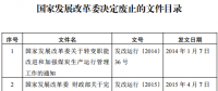 發(fā)改委廢止《關于規(guī)范跨省發(fā)電、供電計劃和省級發(fā)電、供電計劃備案核準報送審批工作》等8個文件