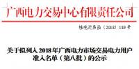 廣西公示擬列入2018年<font color=