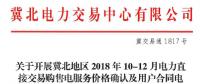 冀北開展10-12月電力直接交易購售電服務(wù)價格確認(rèn)及用戶合同電量填報(bào)