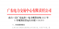 2023年8月9日南方（以廣東起步）電力現(xiàn)貨市場結(jié)算運(yùn)行日報(bào)